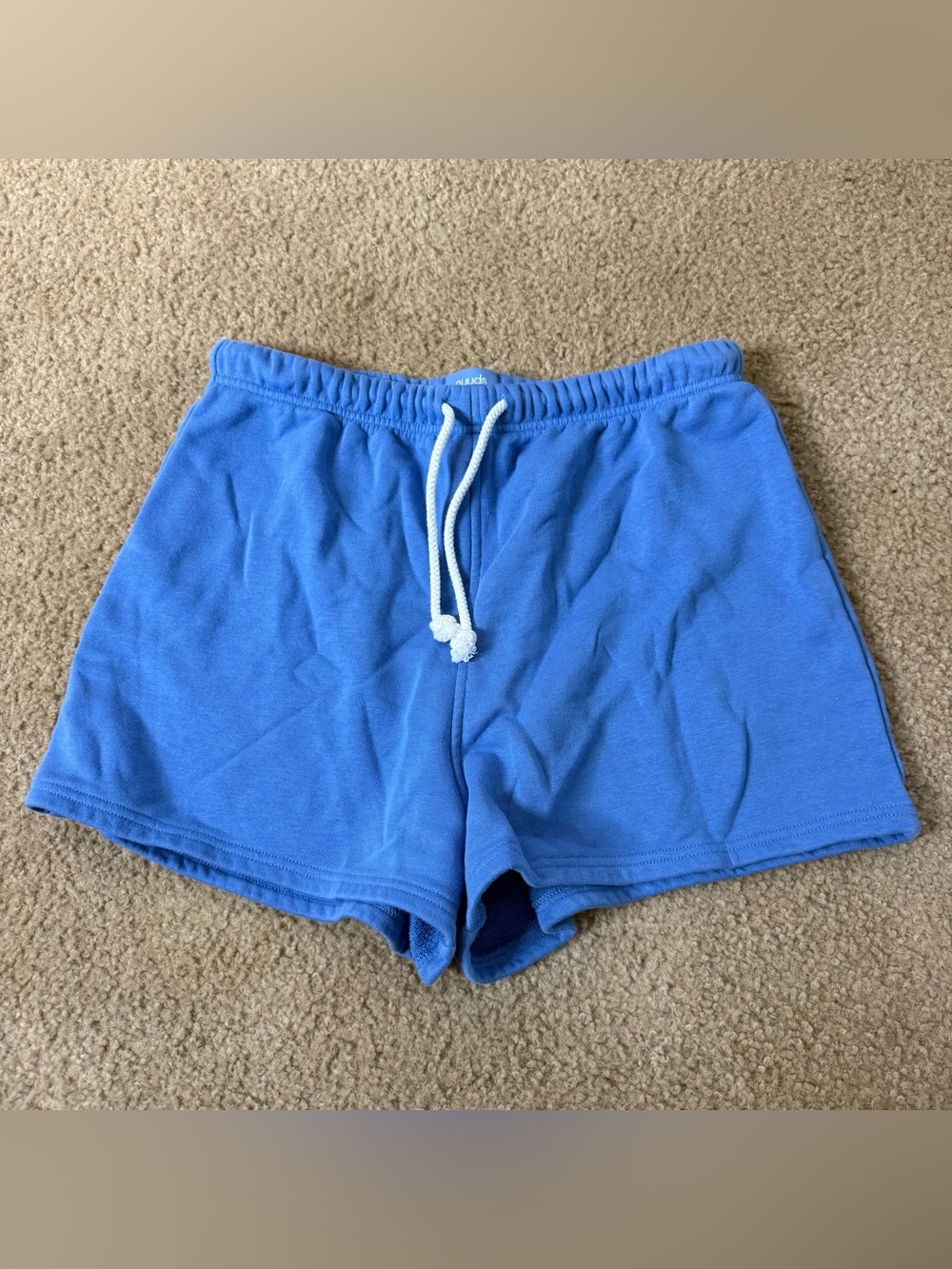 nuuds French Terry Shorts in Harbor Blue Size Medium - Picture 2 of 4